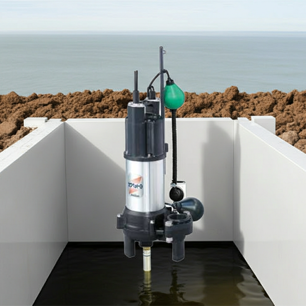 WUO4-805-3.7LG　強化樹脂製汚水・汚物水中ﾎﾟﾝﾌﾟﾎﾞﾙﾃｯｸｽﾀｲﾌﾟ2極自動型着脱ﾀｲﾌﾟ