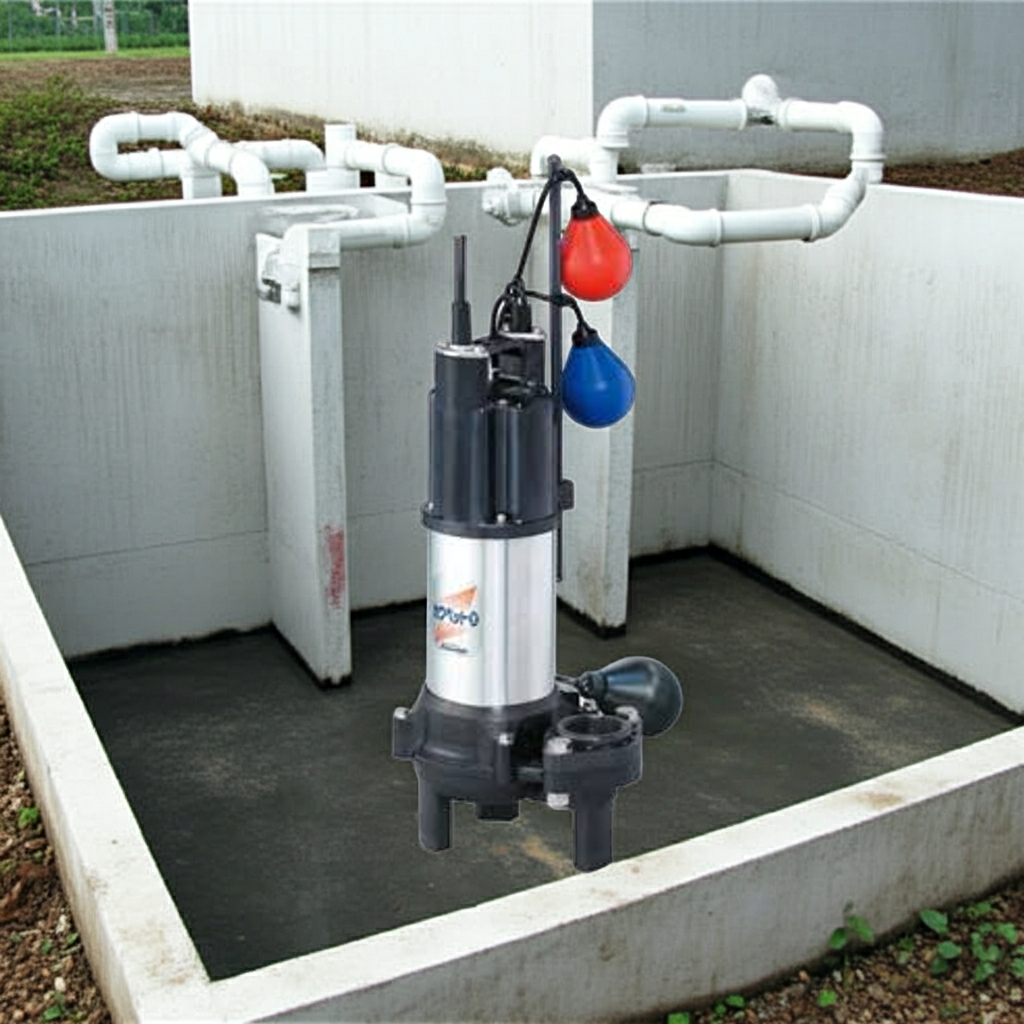 WUO4-505-0.4SLN 強化樹脂製汚水・汚物水中ﾎﾟﾝﾌﾟﾎﾞﾙﾃｯｸｽﾀｲﾌﾟ2極単相100V自動交互内蔵型ﾌﾗﾝｼﾞﾀｲﾌﾟ