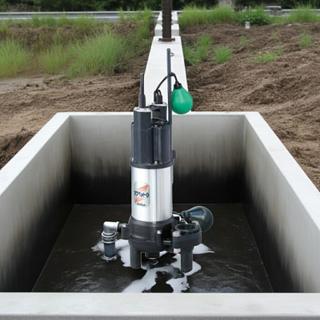 WUO4-506-0.4TL 強化樹脂製汚水・汚物水中ﾎﾟﾝﾌﾟﾎﾞﾙﾃｯｸｽﾀｲﾌﾟ2極自動型ﾌﾗﾝｼﾞﾀｲﾌﾟ60Hz