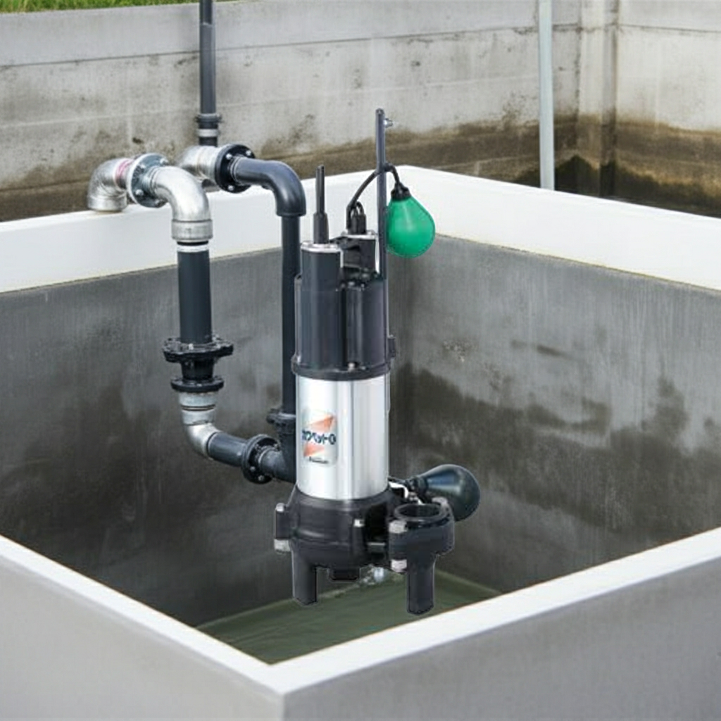 WUO4-506-0.75L 強化樹脂製汚水・汚物水中ﾎﾟﾝﾌﾟﾎﾞﾙﾃｯｸｽﾀｲﾌﾟ2極自動型着脱ﾀｲﾌﾟ60Hz