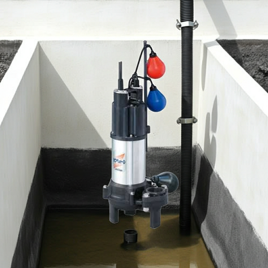 WUO4-506-0.75LN 強化樹脂製汚水・汚物水中ﾎﾟﾝﾌﾟﾎﾞﾙﾃｯｸｽﾀｲﾌﾟ2極自動交互内蔵型ﾌﾗﾝｼﾞﾀｲﾌﾟ60Hz