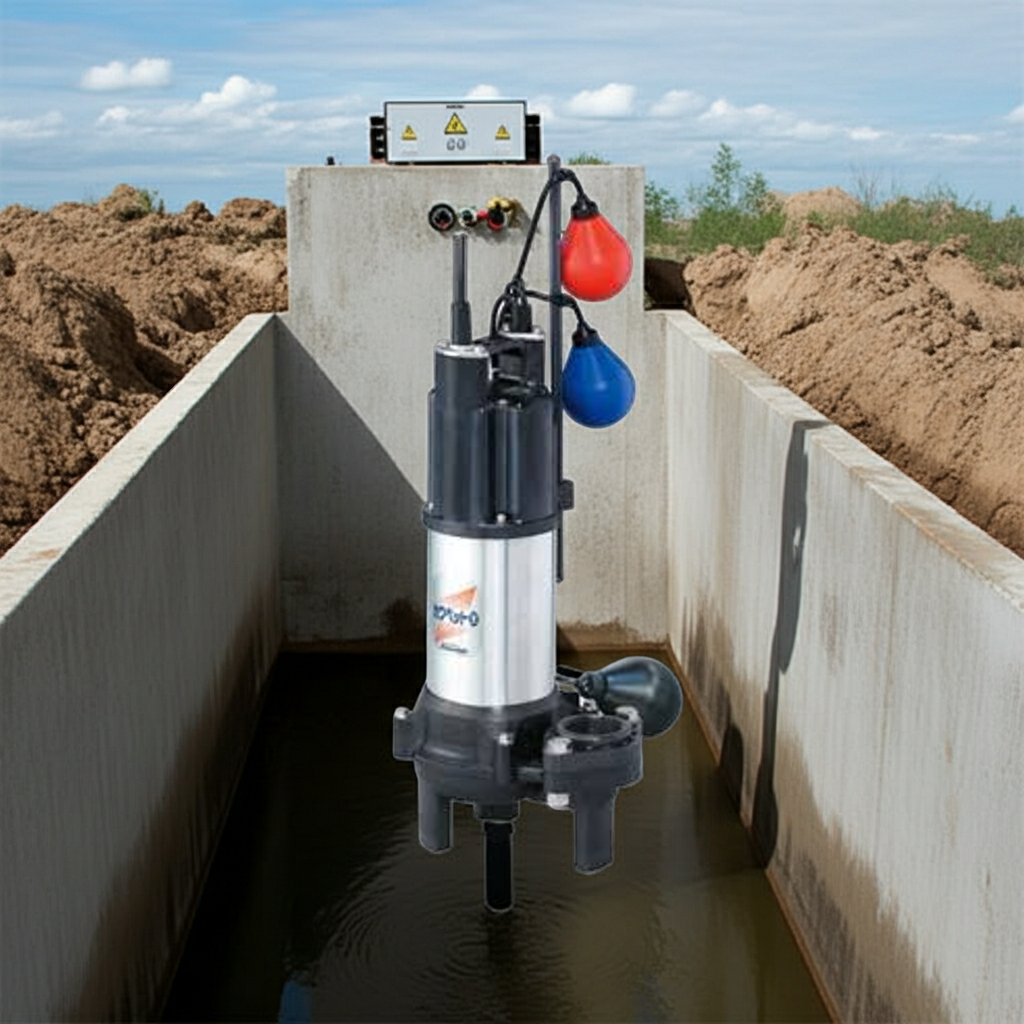 WUO4-656-3.7LNG 強化樹脂製汚水・汚物水中ﾎﾟﾝﾌﾟﾎﾞﾙﾃｯｸｽﾀｲﾌﾟ2極自動交互内蔵型ﾌﾗﾝｼﾞﾀｲﾌﾟ60Hz