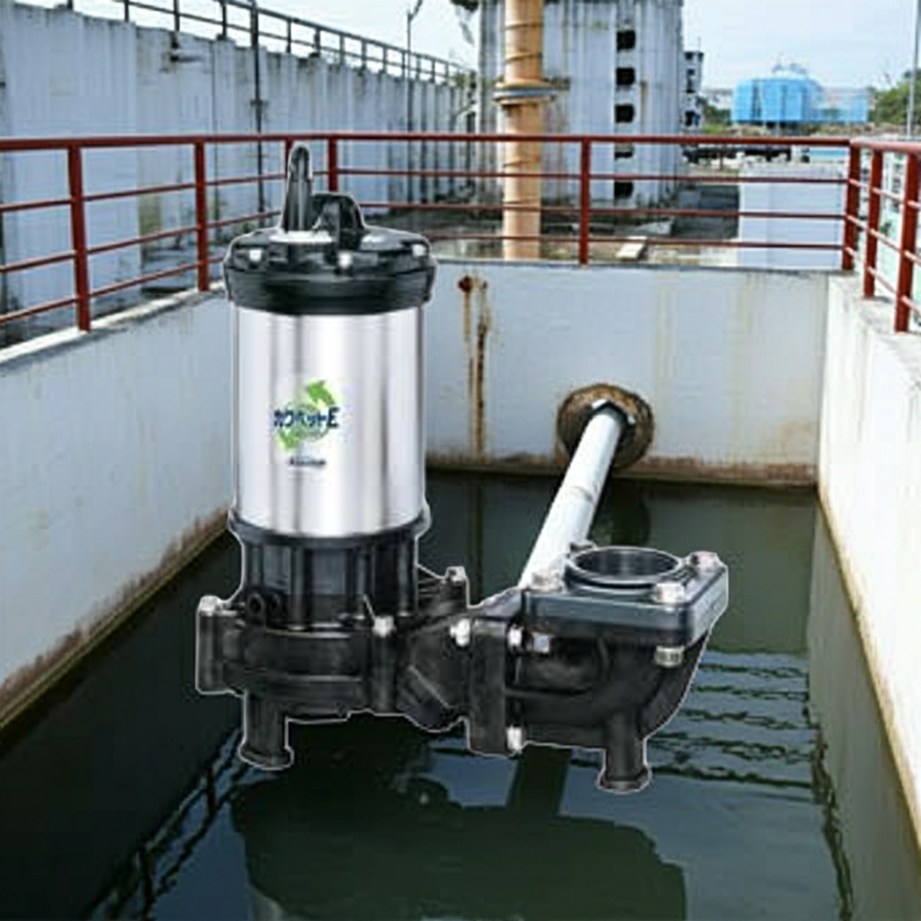 WUE-805-3.7 強化樹脂製排水水中ﾎﾟﾝﾌﾟﾉﾝｸﾛｯｸﾞﾀｲﾌﾟ2極非自動型ﾌﾗﾝｼﾞﾀｲﾌﾟ