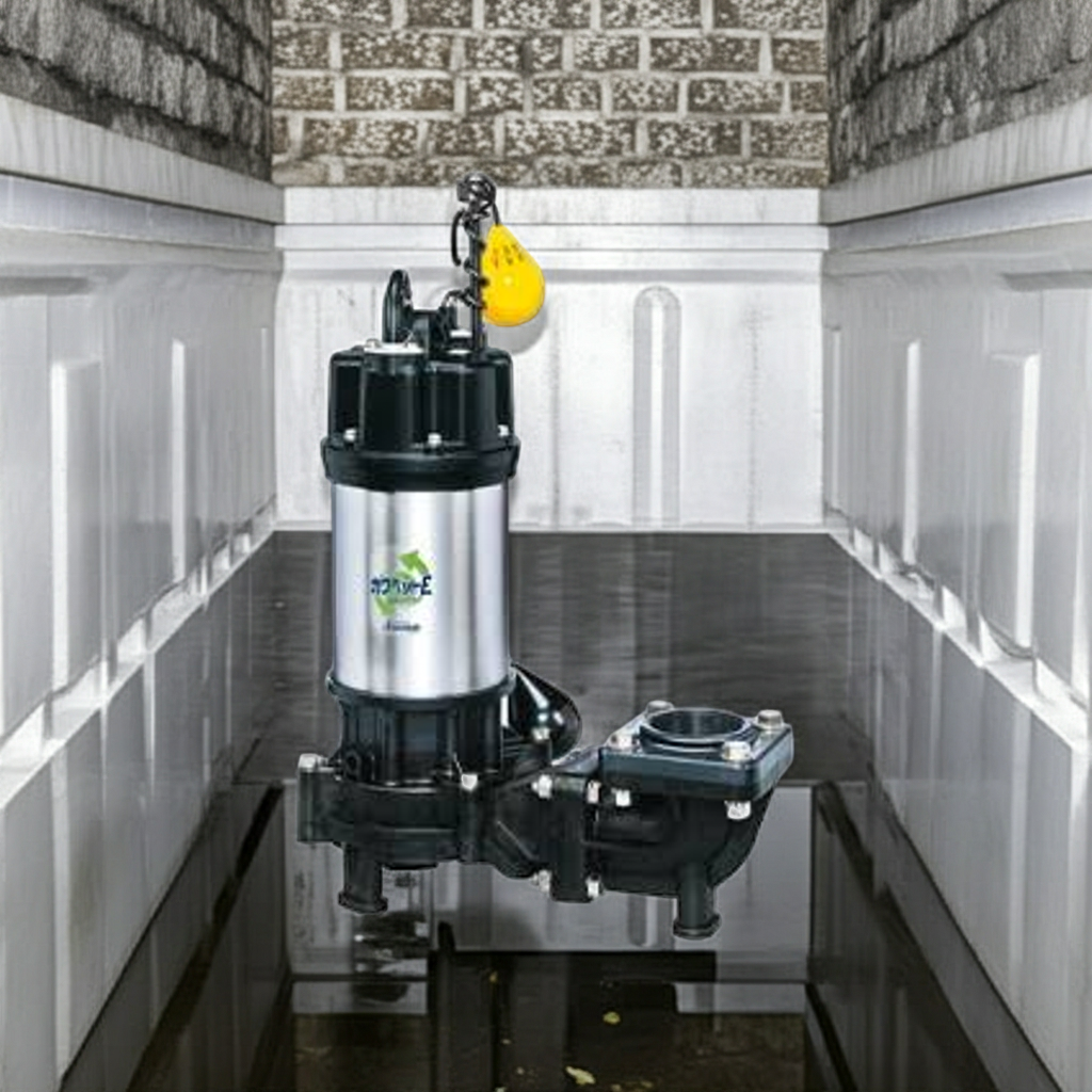 WUE805-3.7L 強化樹脂製排水水中ﾎﾟﾝﾌﾟﾉﾝｸﾛｯｸﾞﾀｲﾌﾟ2極自動型ﾌﾗﾝｼﾞﾀｲﾌﾟ