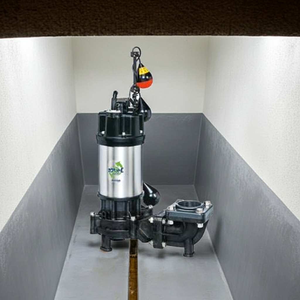 WUE505-1.5LN 強化樹脂製排水水中ﾎﾟﾝﾌﾟﾉﾝｸﾛｯｸﾞﾀｲﾌﾟ2極自動交互内蔵型ﾌﾗﾝｼﾞﾀｲﾌﾟ