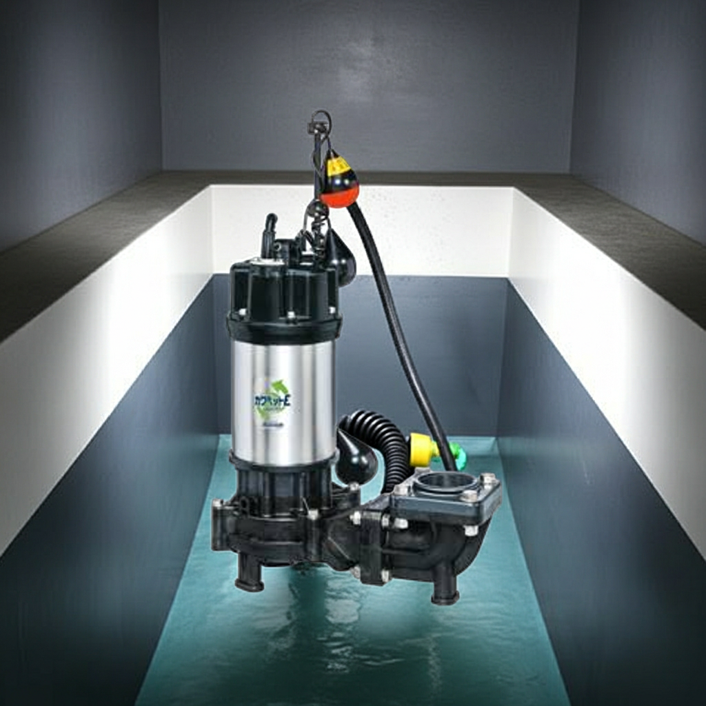 WUE655-2.2LN 強化樹脂製排水水中ﾎﾟﾝﾌﾟﾉﾝｸﾛｯｸﾞﾀｲﾌﾟ2極自動交互内蔵型ﾌﾗﾝｼﾞﾀｲﾌﾟ