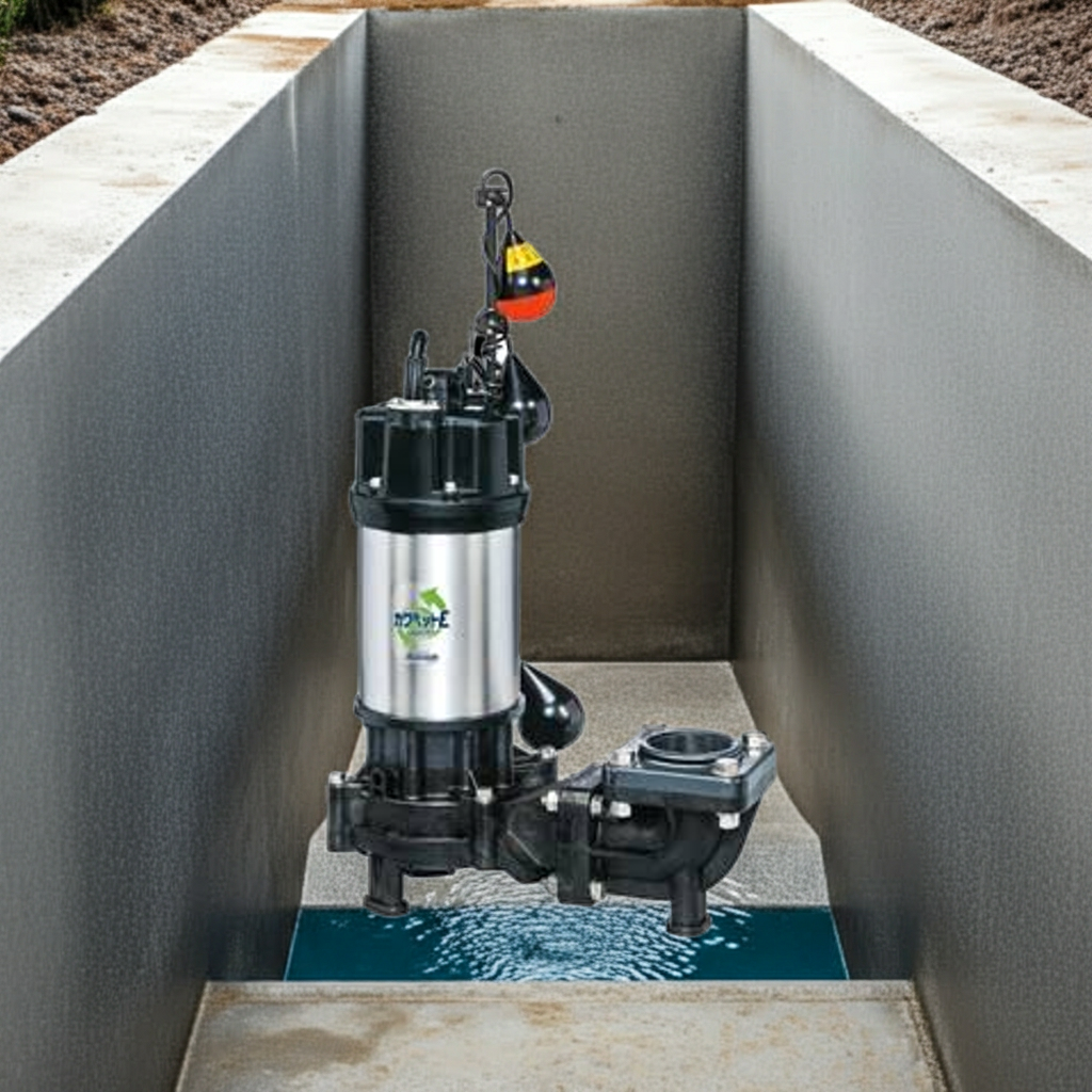 WUE805-2.2LN 強化樹脂製排水水中ﾎﾟﾝﾌﾟﾉﾝｸﾛｯｸﾞﾀｲﾌﾟ2極自動型交互内蔵ﾌﾗﾝｼﾞﾀｲﾌﾟ