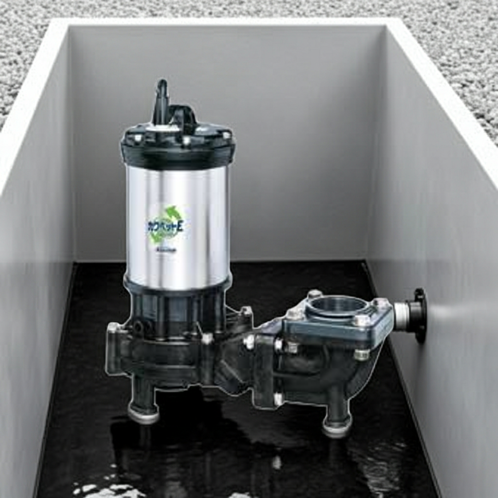 WUE656-3.7 強化樹脂製排水水中ﾎﾟﾝﾌﾟﾉﾝｸﾛｯｸﾞﾀｲﾌﾟ2極非自動型ﾌﾗﾝｼﾞﾀｲﾌﾟ60Hz