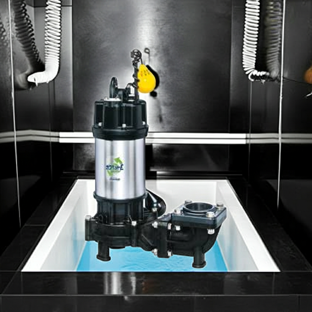 WUE656-2.2L 強化樹脂製排水水中ﾎﾟﾝﾌﾟﾉﾝｸﾛｯｸﾞﾀｲﾌﾟ2極自動型ﾌﾗﾝｼﾞﾀｲﾌﾟ60Hz