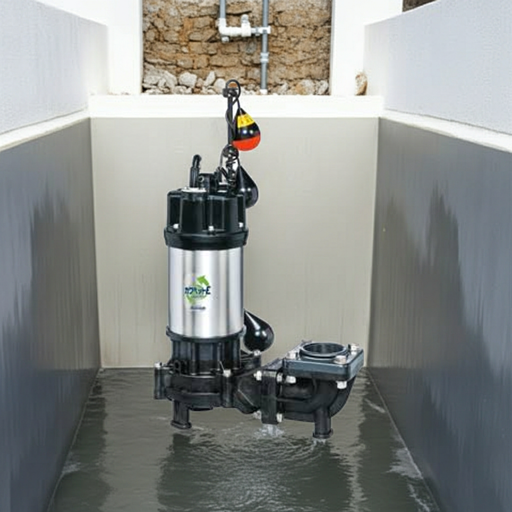 WUE506-1.5LN 強化樹脂製排水水中ﾎﾟﾝﾌﾟﾉﾝｸﾛｯｸﾞﾀｲﾌﾟ2極自動交互内蔵型ﾌﾗﾝｼﾞﾀｲﾌﾟ60Hz