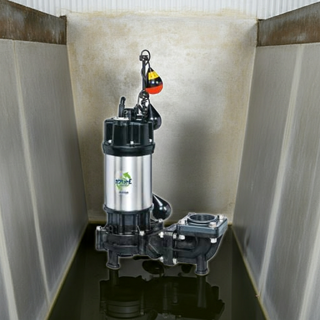 WUE656-3.7LN 強化樹脂製排水水中ﾎﾟﾝﾌﾟﾉﾝｸﾛｯｸﾞﾀｲﾌﾟ2極自動交互内蔵型ﾌﾗﾝｼﾞﾀｲﾌﾟ60Hz