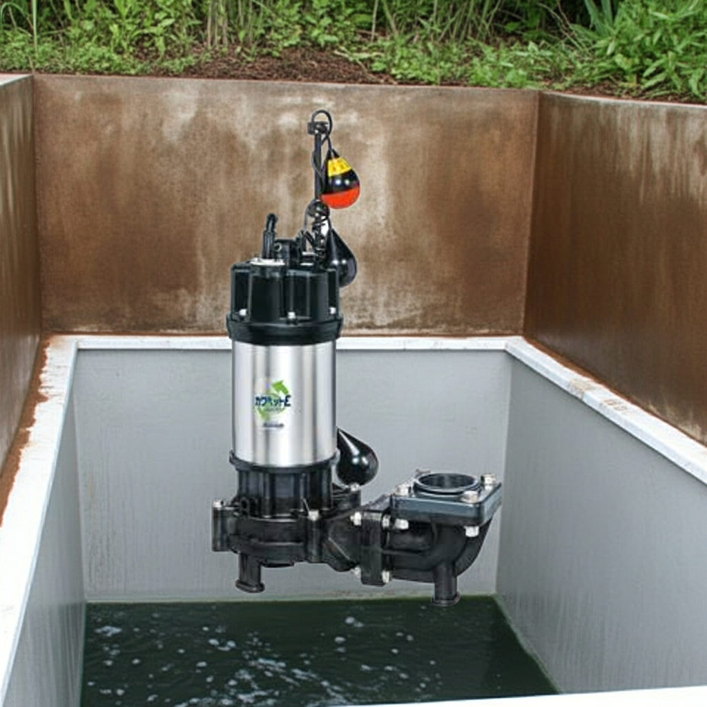 WUE806-3.7LN 強化樹脂製排水水中ﾎﾟﾝﾌﾟﾉﾝｸﾛｯｸﾞﾀｲﾌﾟ2極自動交互内蔵型ﾌﾗﾝｼﾞﾀｲﾌﾟ60Hz