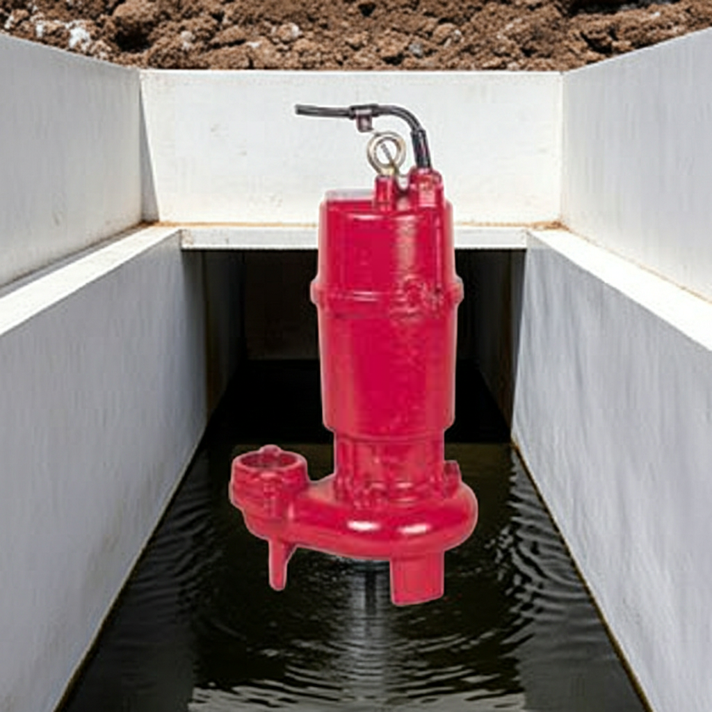 ZU3-505-1.5ZU3形ﾌﾗﾝｼﾞﾀｲﾌﾟ非自動型汚水汚物水中ﾎﾟﾝﾌﾟ2極50Hz