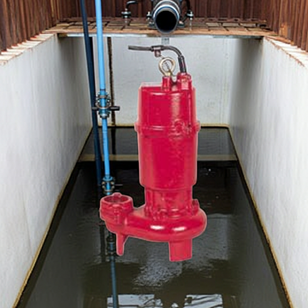 ZU3-506-0.75ZU3形ﾌﾗﾝｼﾞﾀｲﾌﾟ非自動型汚水汚物水中ﾎﾟﾝﾌﾟ2極60Hz