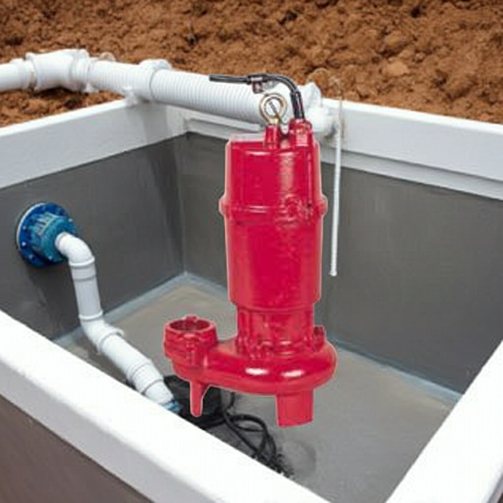 ZUH-505-1.5 ZUH形ﾌﾗﾝｼﾞﾀｲﾌﾟ高液温仕様非自動型汚水汚物水中ﾎﾟﾝﾌﾟ2極50Hz