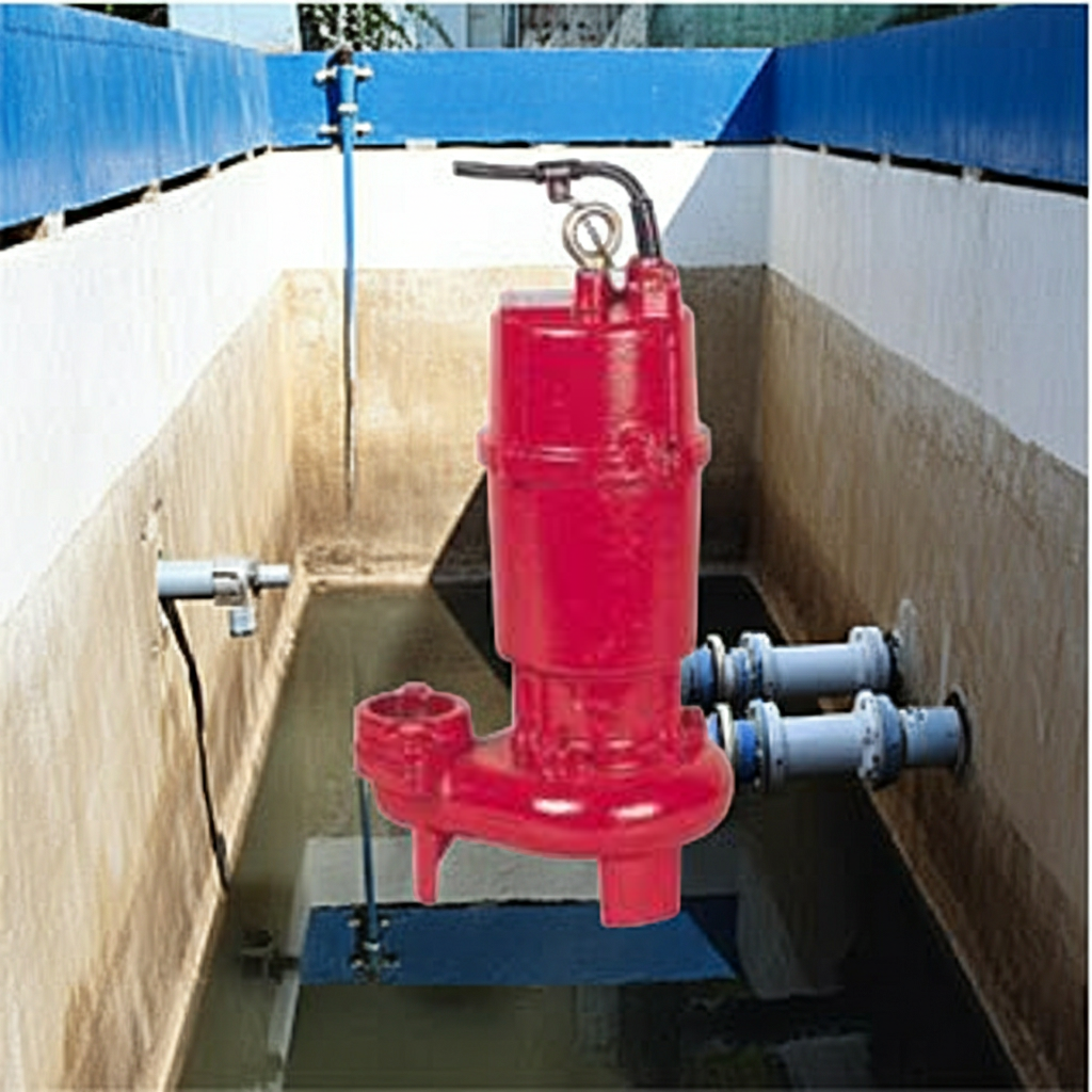 ZUH-655-2.2 ZUH形ﾌﾗﾝｼﾞﾀｲﾌﾟ高液温仕様非自動型汚水汚物水中ﾎﾟﾝﾌﾟ2極50Hz