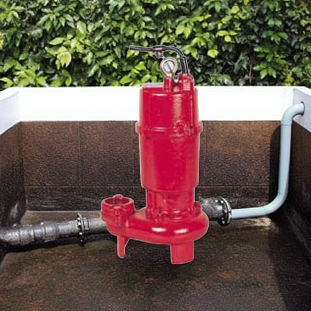 ZUH-805-3.7 ZUH形ﾌﾗﾝｼﾞﾀｲﾌﾟ高液温仕様非自動型汚水汚物水中ﾎﾟﾝﾌﾟ2極50Hz