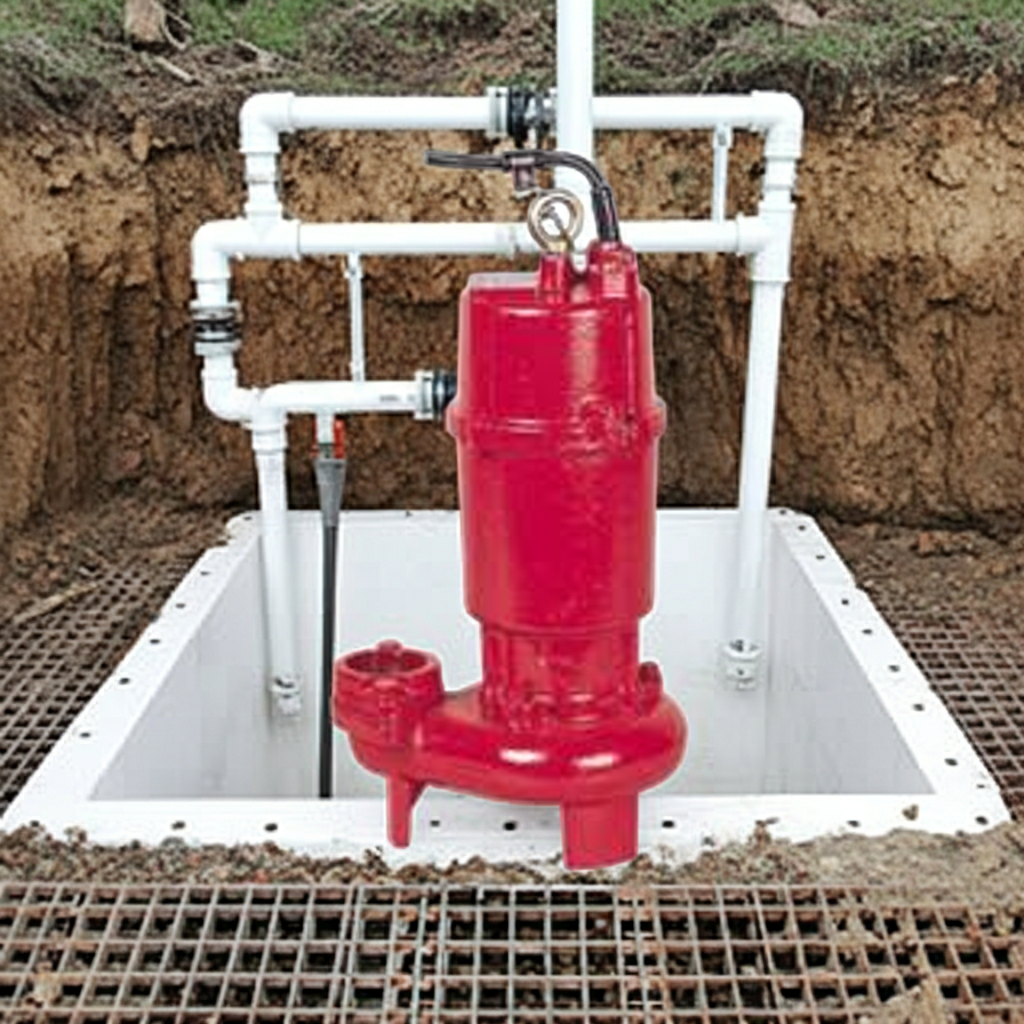 ZUH-506-0.75 ZUH形ﾌﾗﾝｼﾞﾀｲﾌﾟ高液温仕様非自動型汚水汚物水中ﾎﾟﾝﾌﾟ2極60Hz