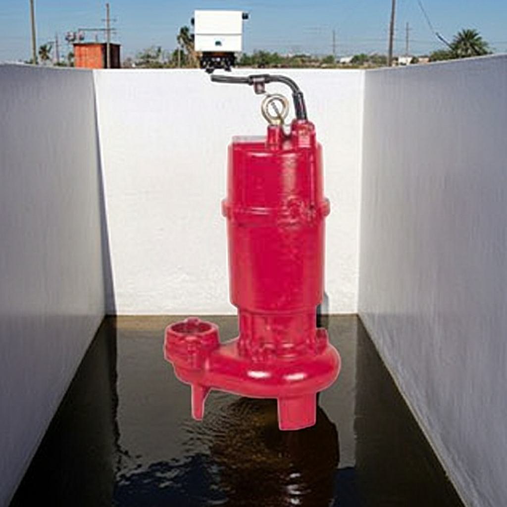 ZUH-656-2.2 ZUH形ﾌﾗﾝｼﾞﾀｲﾌﾟ高液温仕様非自動型汚水汚物水中ﾎﾟﾝﾌﾟ2極60Hz