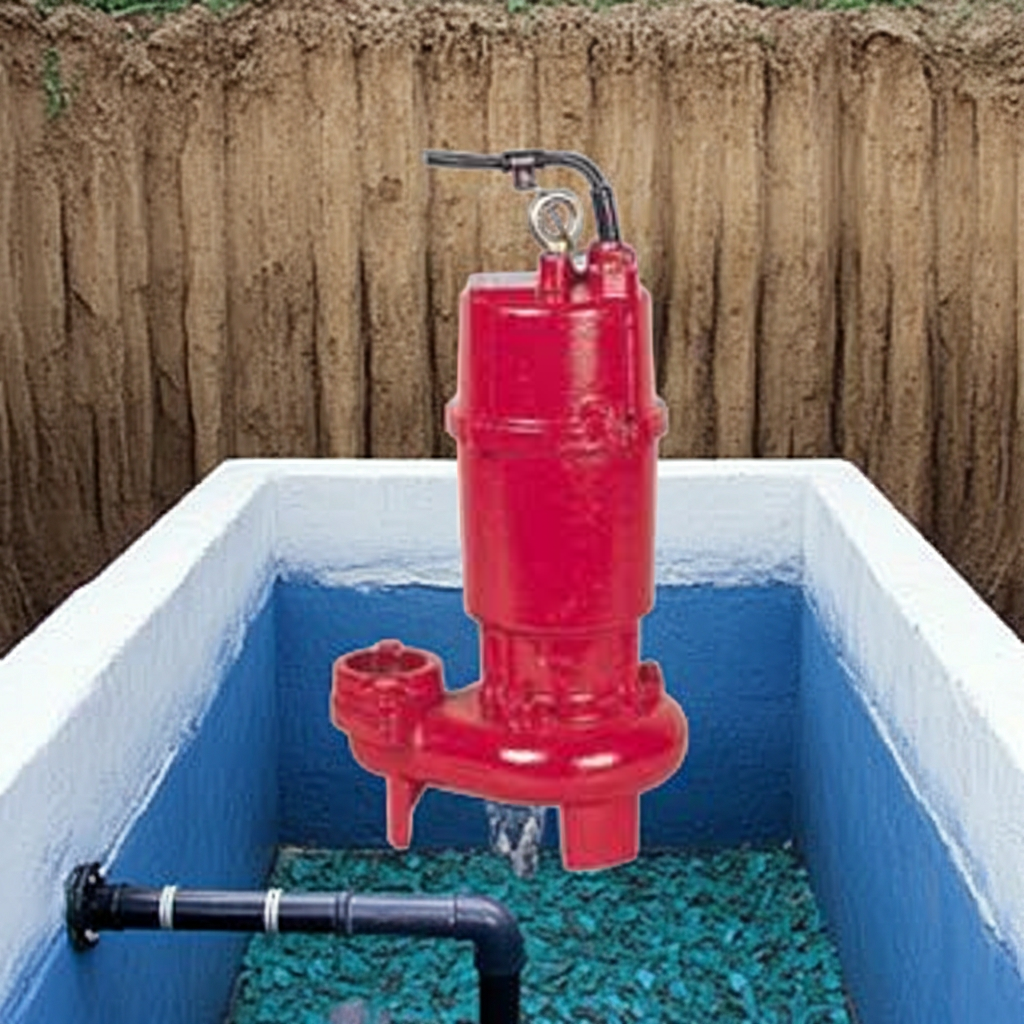 ZUH-806-3.7 ZUH形ﾌﾗﾝｼﾞﾀｲﾌﾟ高液温仕様非自動型汚水汚物水中ﾎﾟﾝﾌﾟ2極60Hz