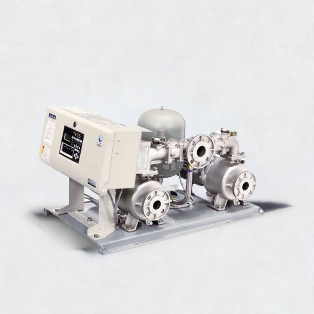 KFE32A0.4T kawamoto inverter pump ｽﾃﾝﾚｽ製速度制御給水ﾕﾆｯﾄ  川本 交互運転 推定末端圧力一定ｲﾝﾊﾞｰﾀ制御