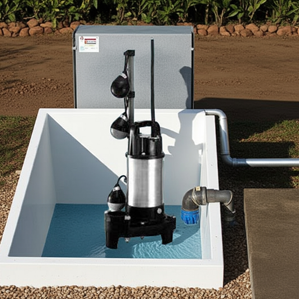 40PVT-5.25 排水水中ポンプ 樹脂製 自動式・親機のみteral PVtype resin drainage underwater pump  Main unit only