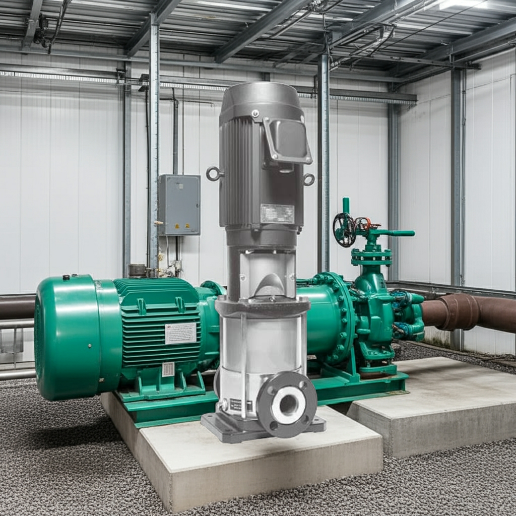 25EVMS85.37 ステンレス製立形多段ポンプ荏原8段0.37kw