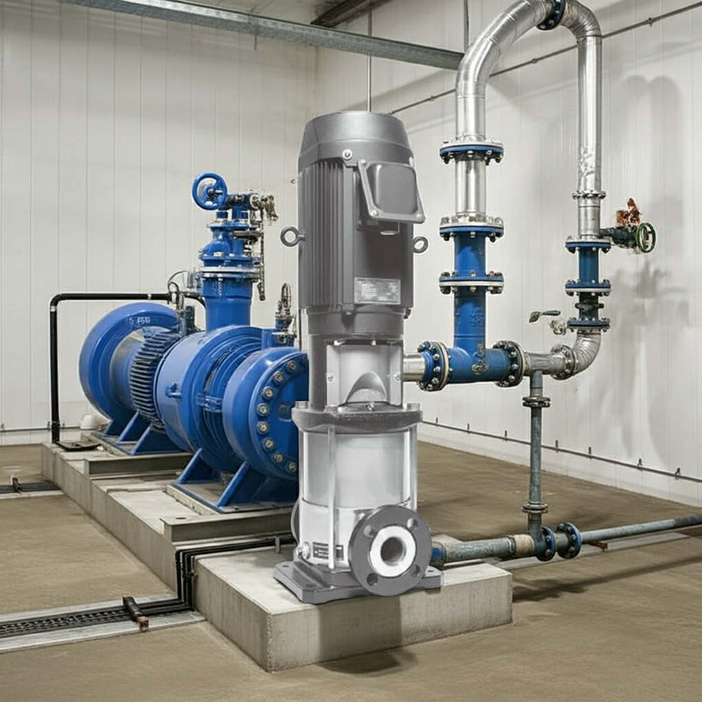 25EVMS2551.1 ｽﾃﾝﾚｽ製立形多段ﾎﾟﾝﾌﾟ荏原25段1.1kw