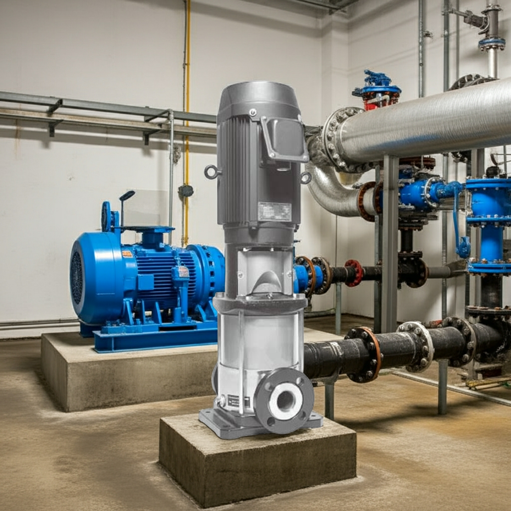 32EVMS35.55 ｽﾃﾝﾚｽ製立形多段ﾎﾟﾝﾌﾟ荏原3段0.55kw