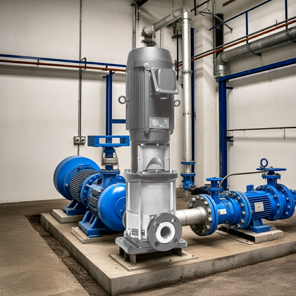 40EVMS652.2A ｽﾃﾝﾚｽ製立形多段ﾎﾟﾝﾌﾟ荏原6段2.2kw