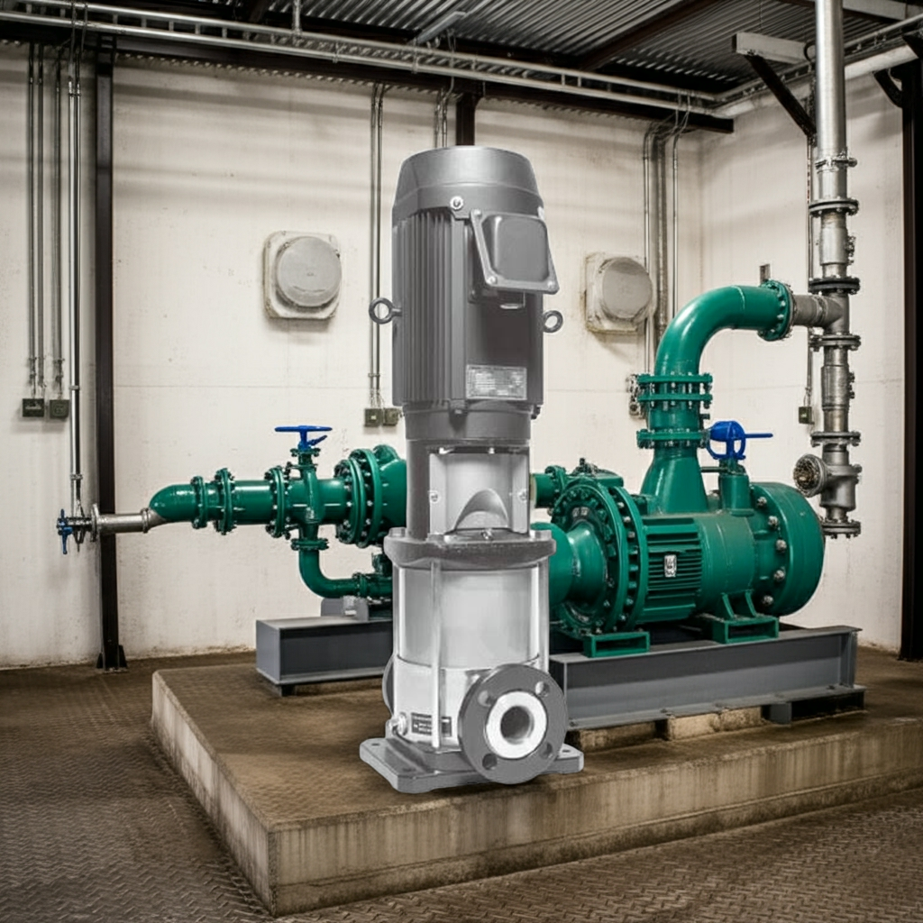 40EVMS853.0 ｽﾃﾝﾚｽ製立形多段ﾎﾟﾝﾌﾟ荏原8段3.0kw