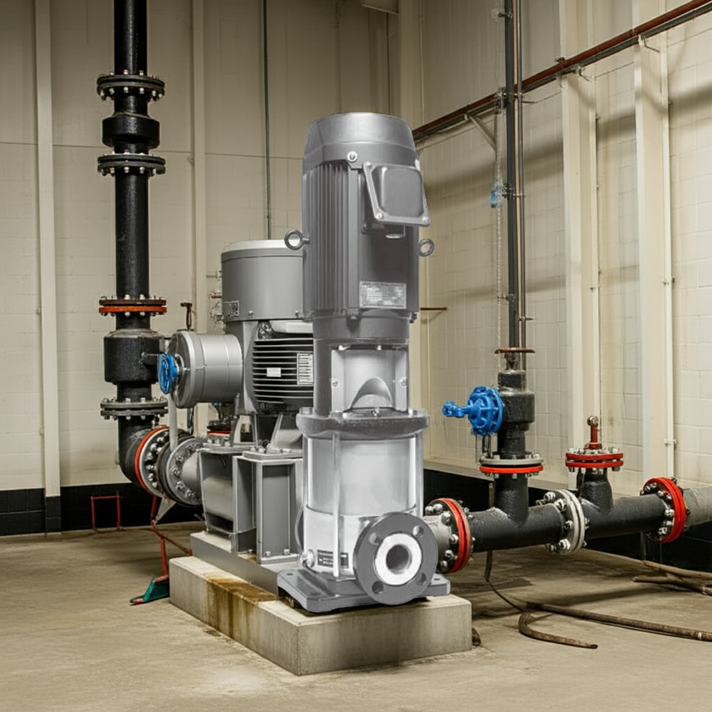 40EVMS2157.5A ｽﾃﾝﾚｽ製立形多段ﾎﾟﾝﾌﾟ荏原21段7.5kw