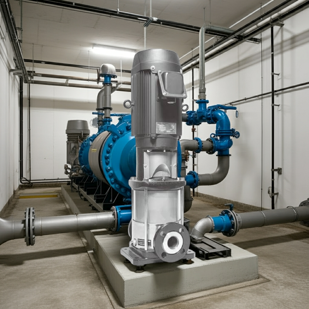 50EVMS252.2 ｽﾃﾝﾚｽ製立形多段ﾎﾟﾝﾌﾟ荏原2段2.2kw