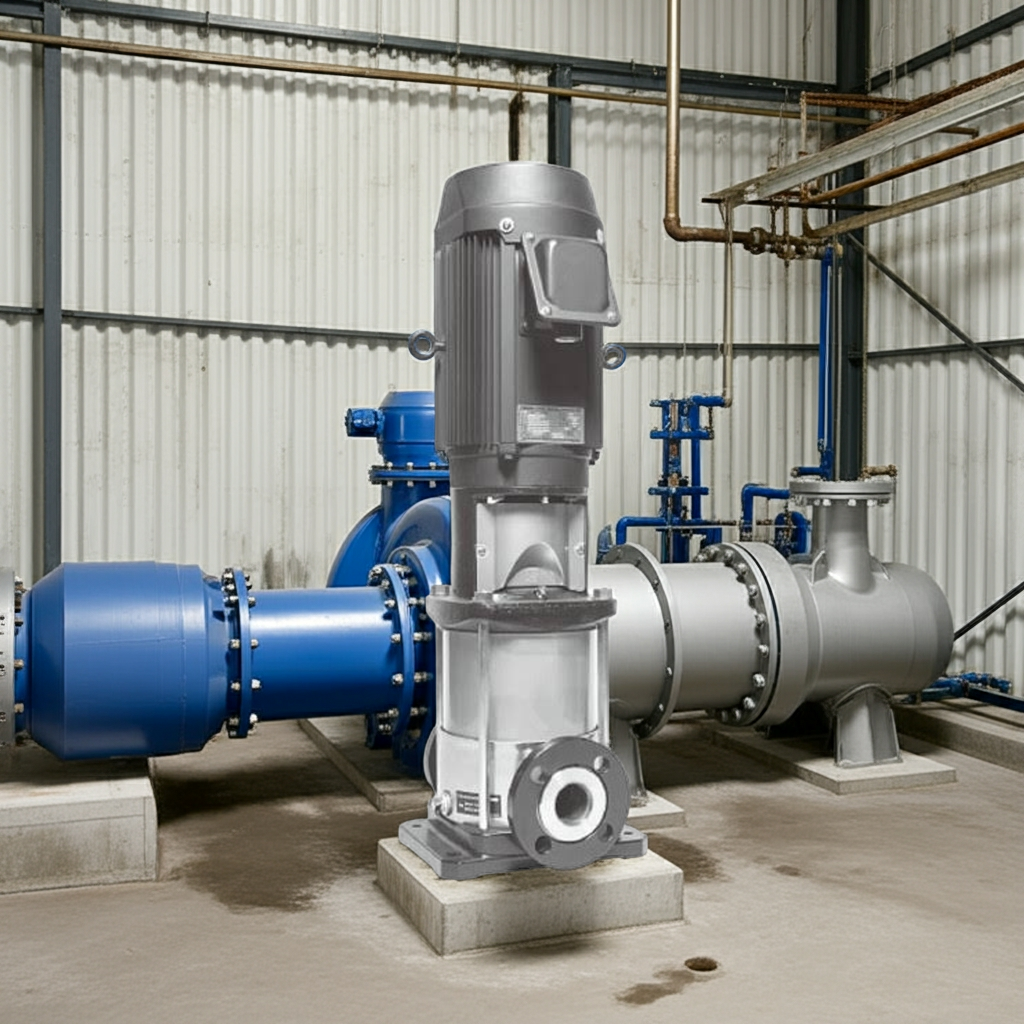 50EVMS353.0 ｽﾃﾝﾚｽ製立形多段ﾎﾟﾝﾌﾟ荏原3段3.0kw