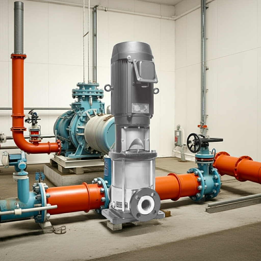 50EVMS657.5 ｽﾃﾝﾚｽ製立形多段ﾎﾟﾝﾌﾟ荏原6段7.5kw