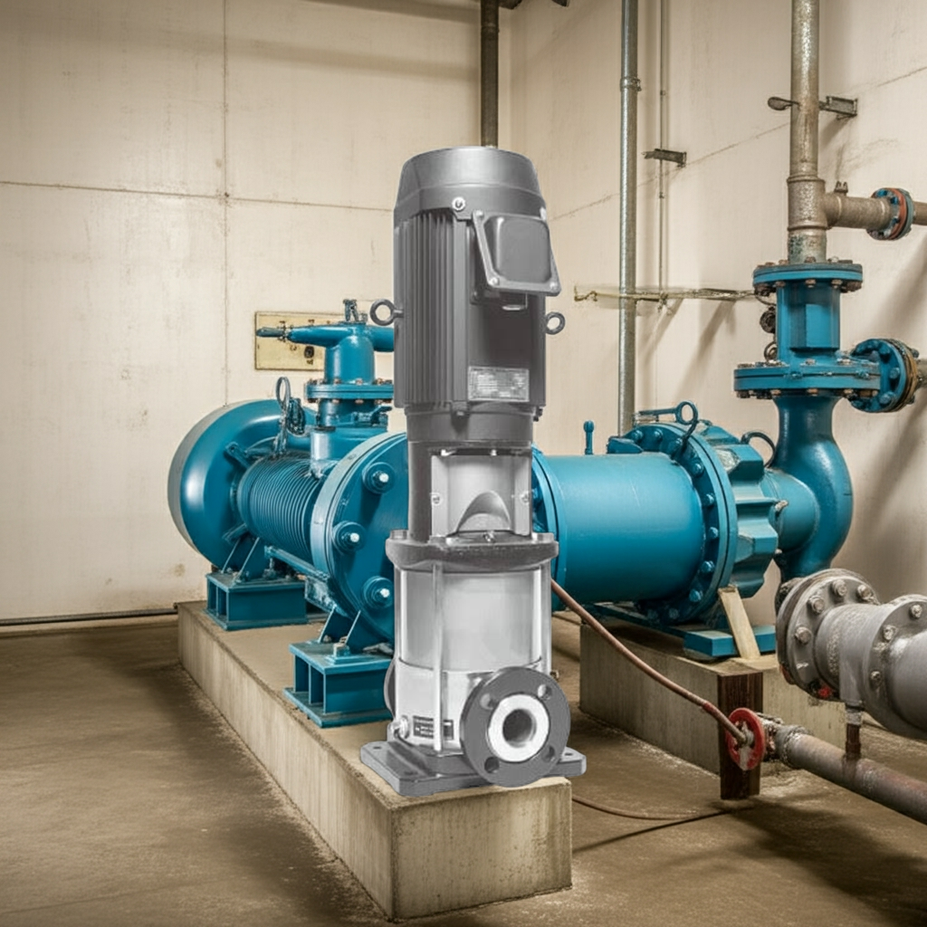 25EVMS76.55 ステンレス製立形多段ポンプ荏原7段0.55kw