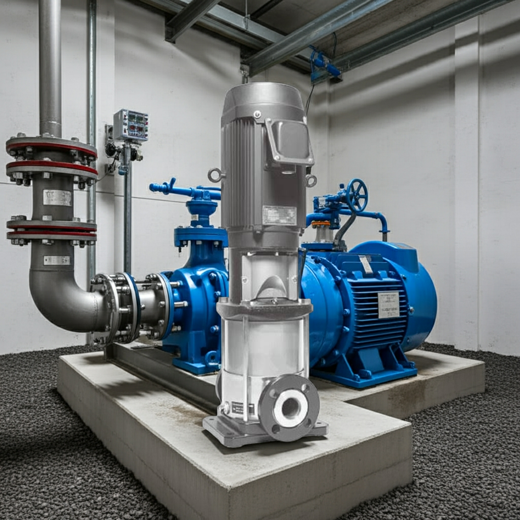 25EVMS36.55 ステンレス製立形多段ポンプ荏原3段0.55kw