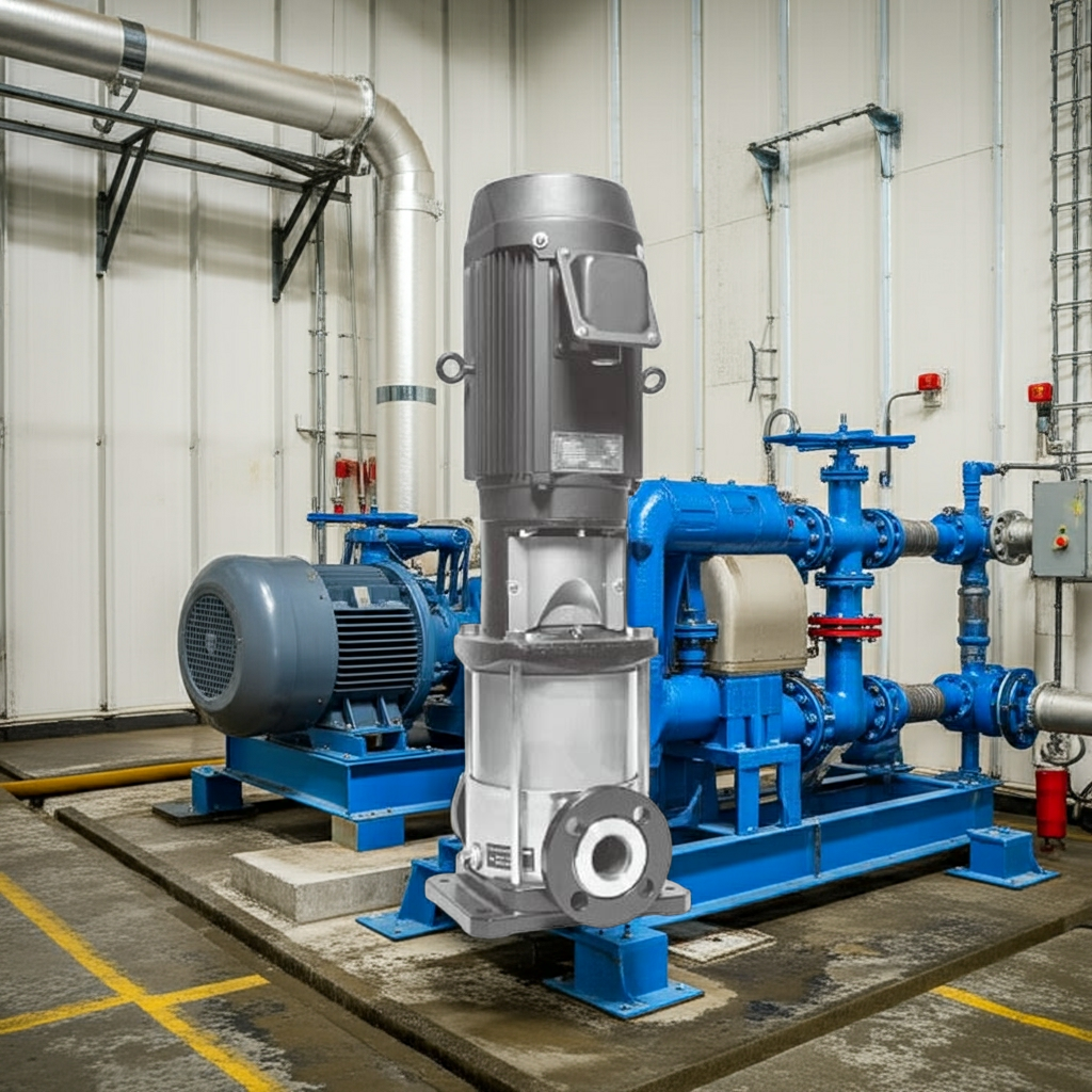 25EVMS961.5 ｽﾃﾝﾚｽ製立形多段ﾎﾟﾝﾌﾟ荏原9段1.5kw