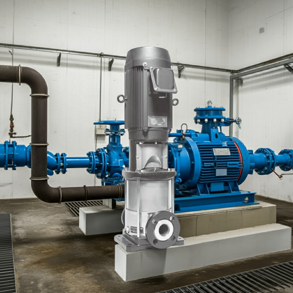 32EVMS1565.0 ｽﾃﾝﾚｽ製立形多段ﾎﾟﾝﾌﾟ荏原15段5.5kw