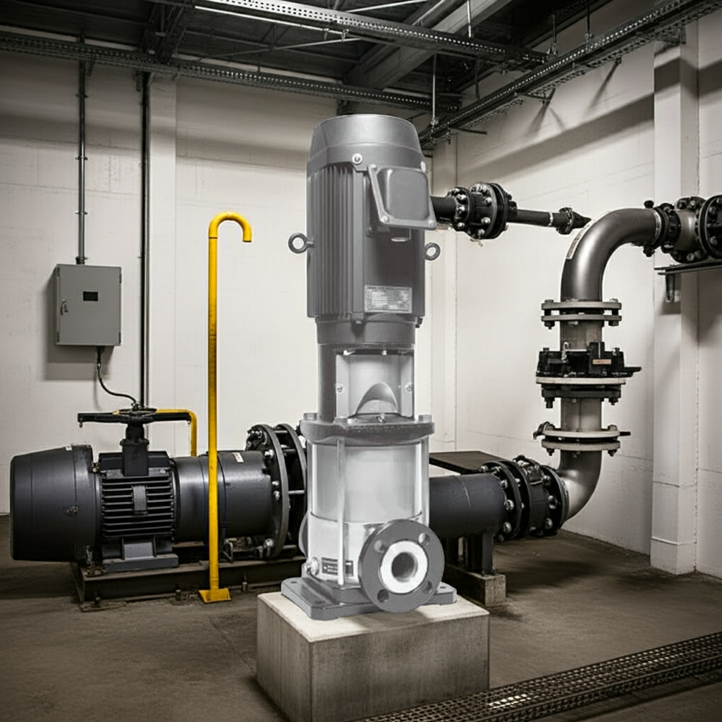 40EVMS463.0 ｽﾃﾝﾚｽ製立形多段ﾎﾟﾝﾌﾟ荏原4段3.0kw