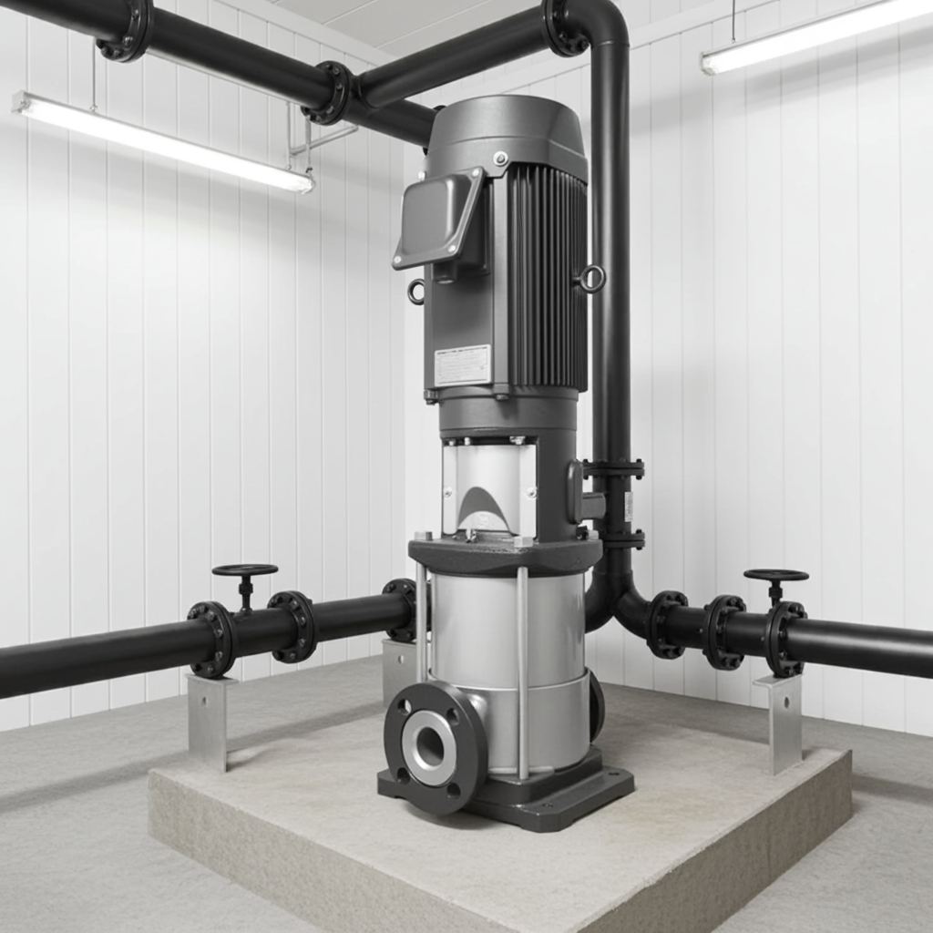 40EVMS664.0 ｽﾃﾝﾚｽ製立形多段ﾎﾟﾝﾌﾟ荏原6段4.0kw