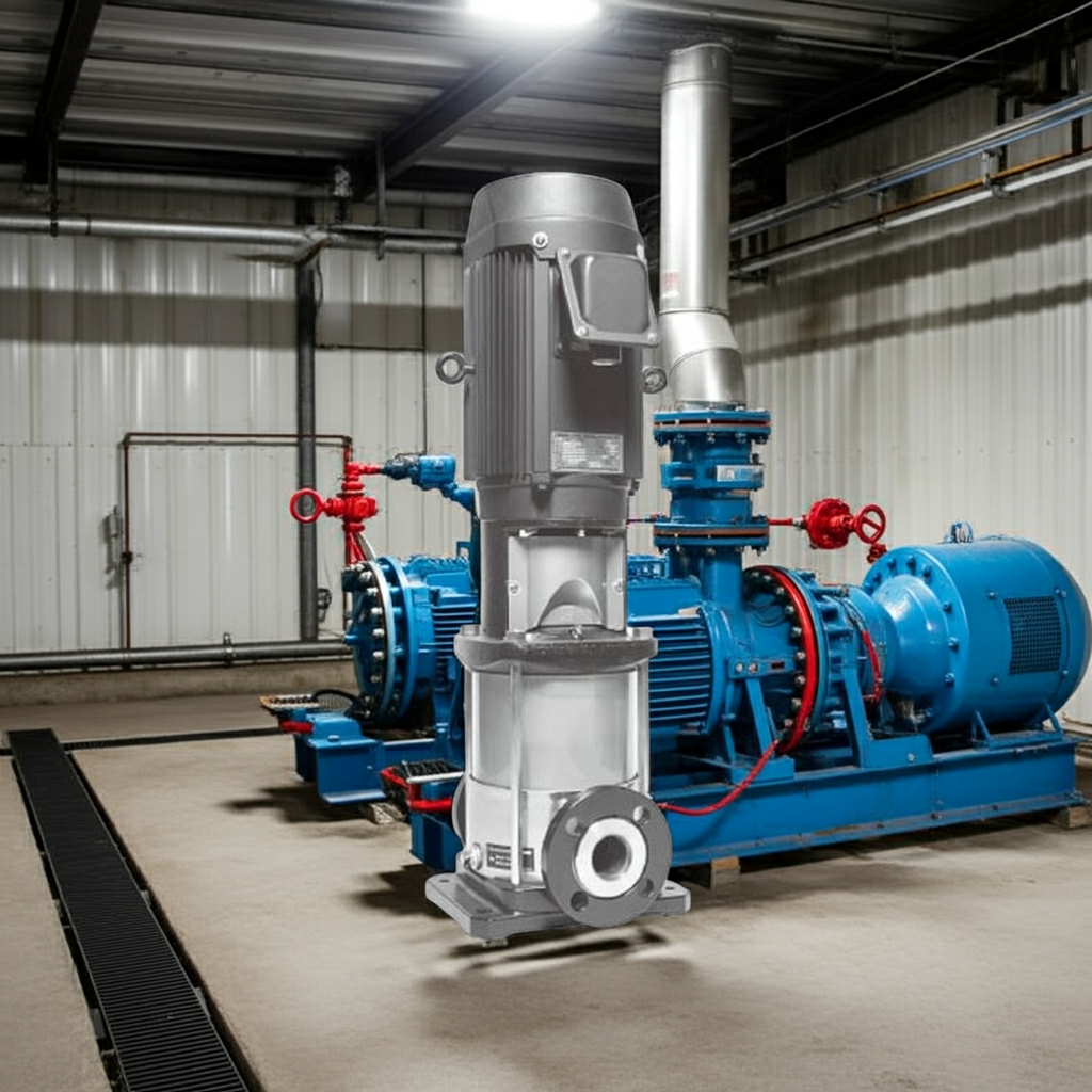 50EVMS263.0 ｽﾃﾝﾚｽ製立形多段ﾎﾟﾝﾌﾟ荏原2段3.0kw