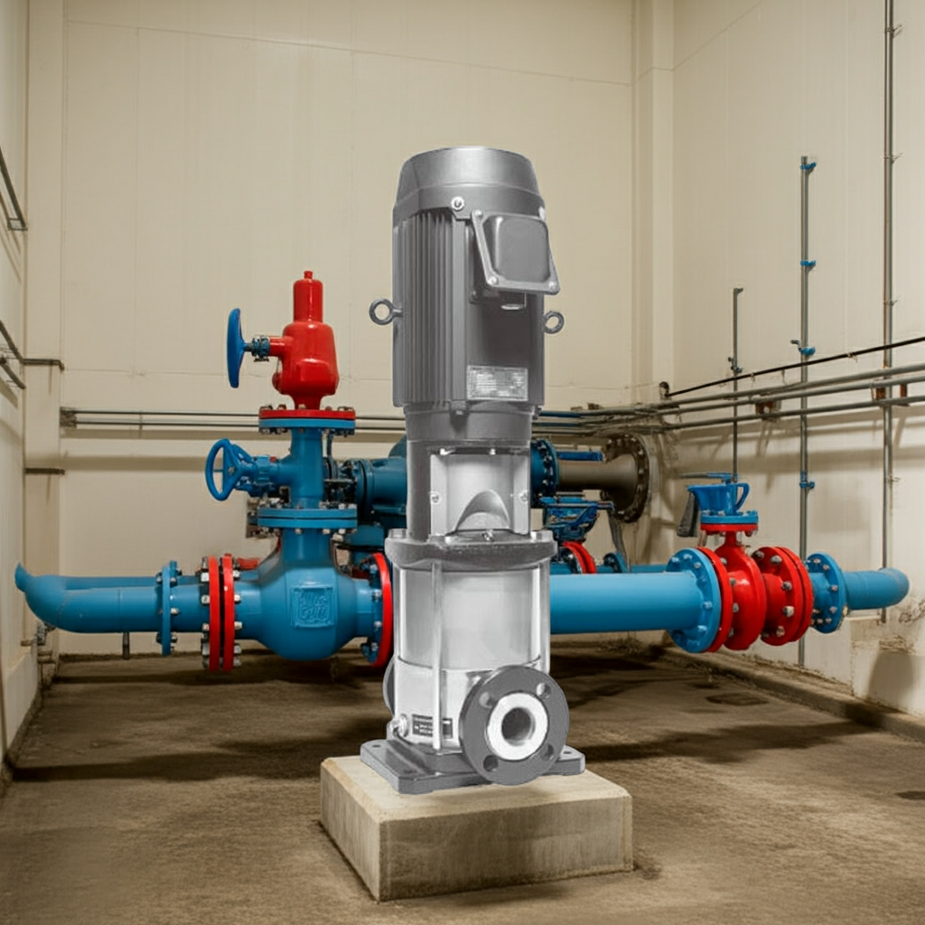 50EVMS367.5 ｽﾃﾝﾚｽ製立形多段ﾎﾟﾝﾌﾟ荏原3段7.5kw