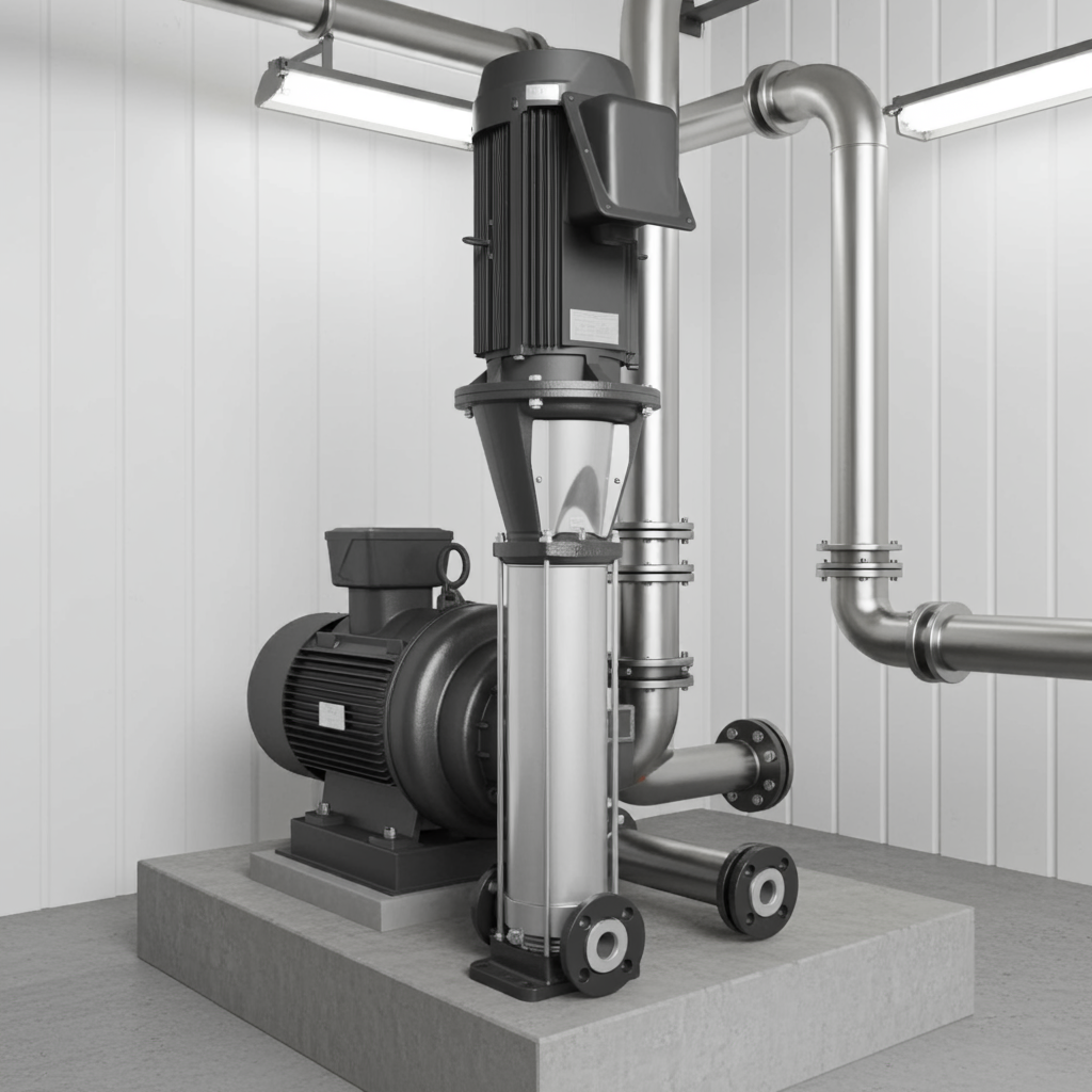 25EVMSL85.37 ｽﾃﾝﾚｽ製立形多段ﾎﾟﾝﾌﾟ荏原 8段0.37kw