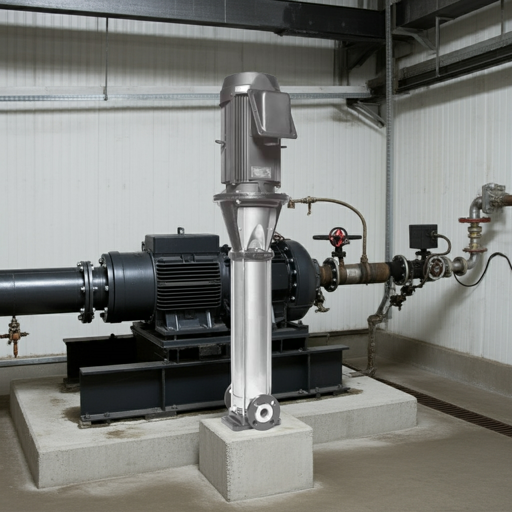 25EVMSL65.55 ｽﾃﾝﾚｽ製立形多段ﾎﾟﾝﾌﾟ荏原 6段0.55kw