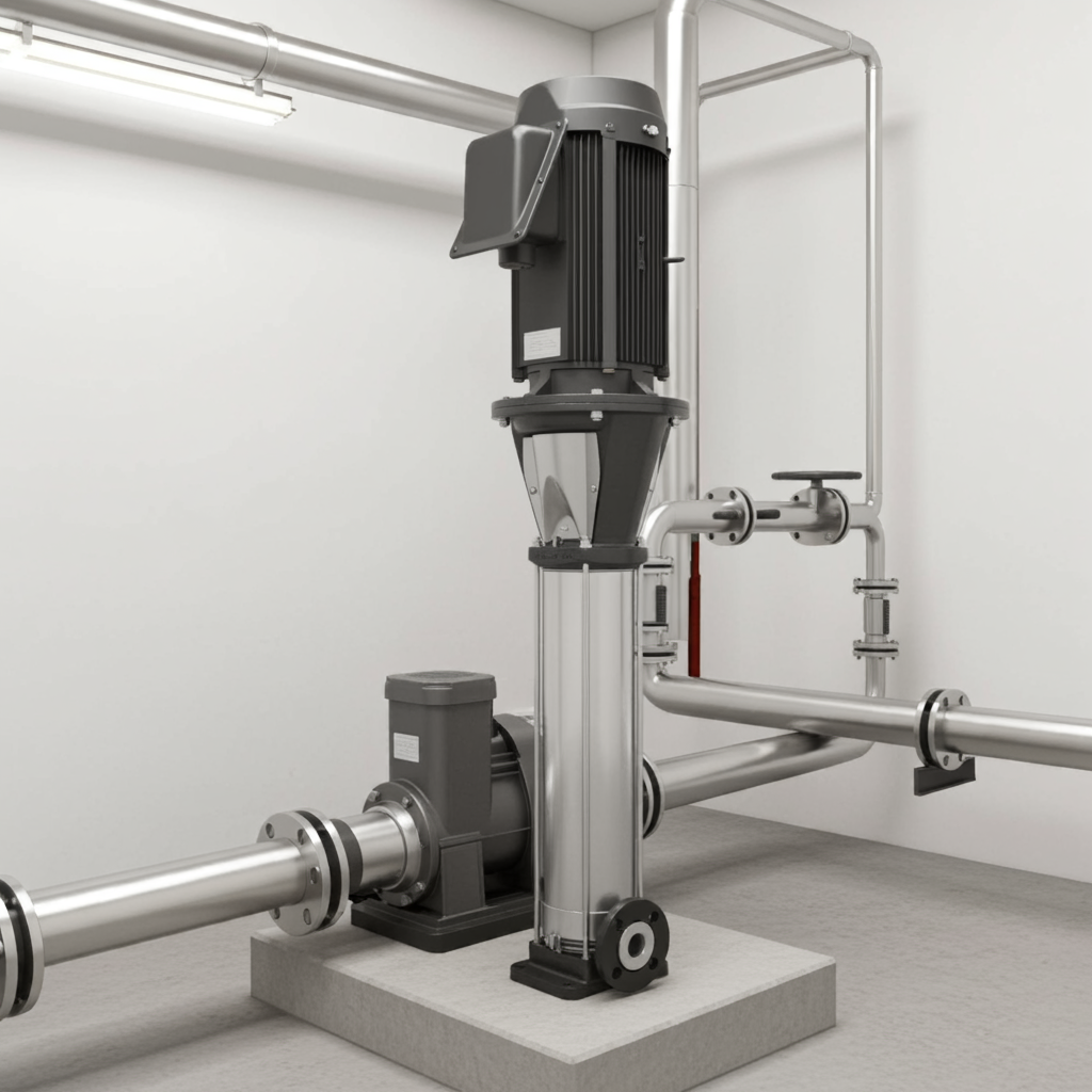 25EVMSL1651.5 ｽﾃﾝﾚｽ製立形多段ﾎﾟﾝﾌﾟ荏原 16段1.5kw