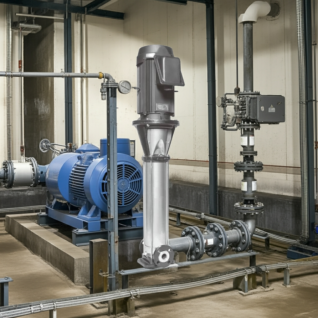 32EVMSL551.1 ｽﾃﾝﾚｽ製立形多段ﾎﾟﾝﾌﾟ荏原 5段1.1kw