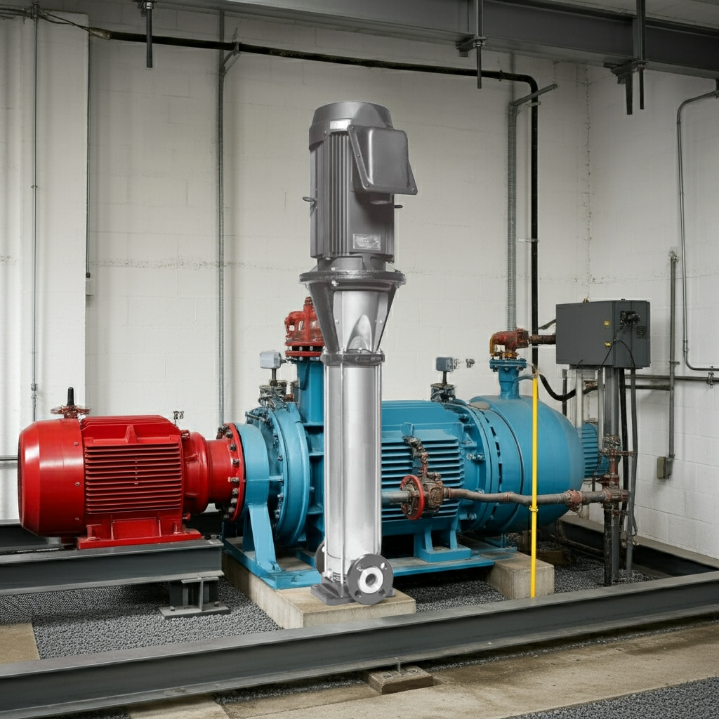 40EVMSL1054.0 ｽﾃﾝﾚｽ製立形多段ﾎﾟﾝﾌﾟ荏原 10段4.0kw