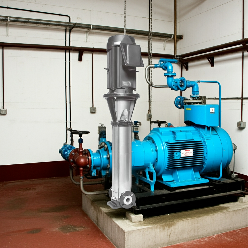 40EVMSL2157.5A ｽﾃﾝﾚｽ製立形多段ﾎﾟﾝﾌﾟ荏原