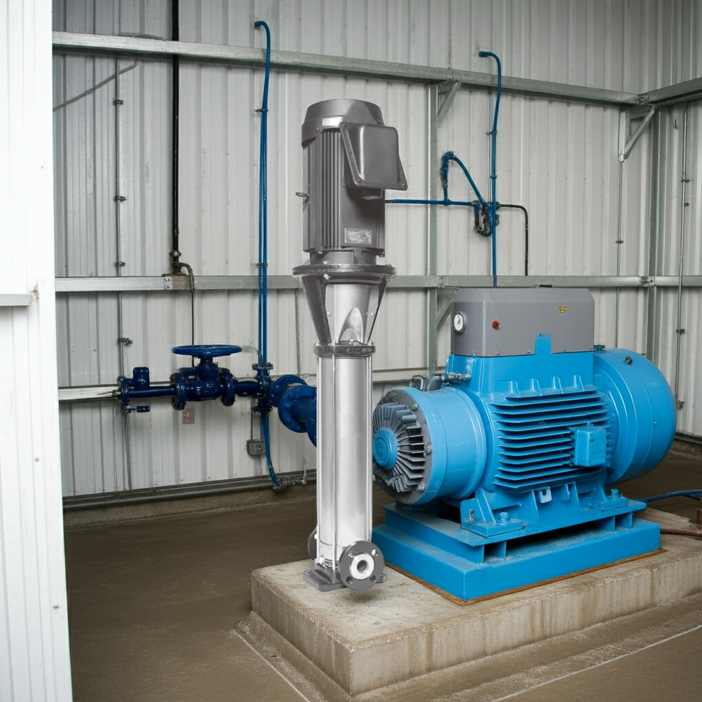 50EVMSL454.0 ｽﾃﾝﾚｽ製立形多段ﾎﾟﾝﾌﾟ荏原 4段4.0kw